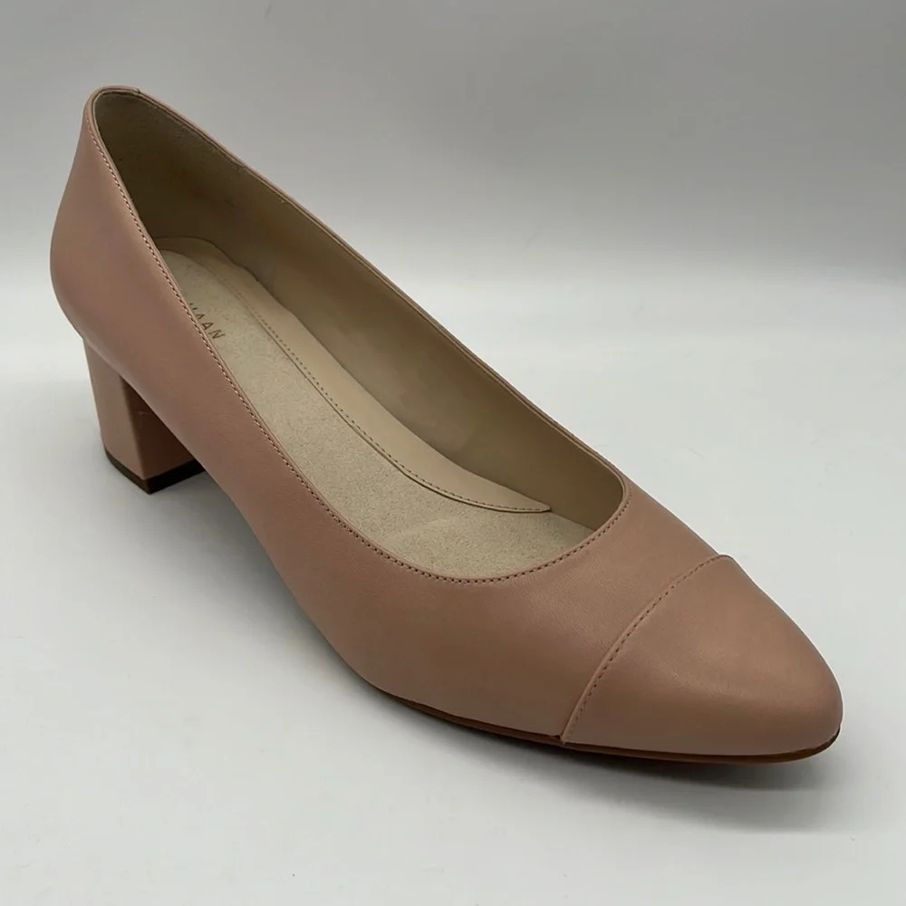 Cole Haan Grand OS The Go To Block Heel Pump in Shell Pink - Size 10B